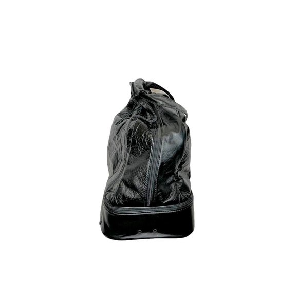 Belding Sports Vintage 1970's Custom Grain Black Leather Golf Gym Tote Bag - Picture 4 of 13